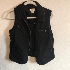 Black Quilted Vest